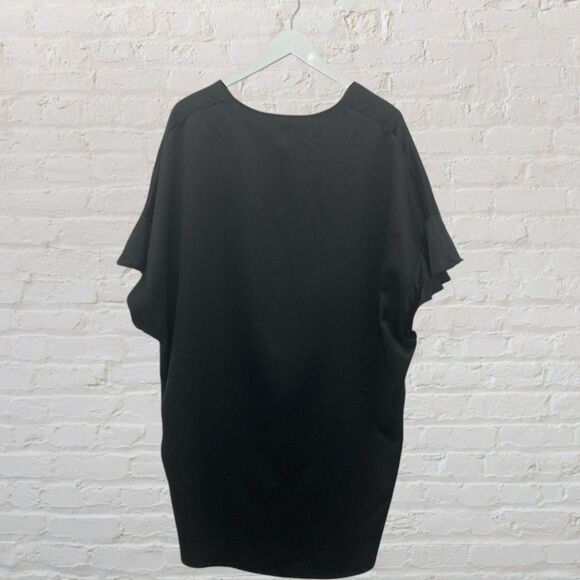 Victoria's Secret Satin Kimono Robe OS Flutter Sleeve Black 🖤 - Picture 4 of 10